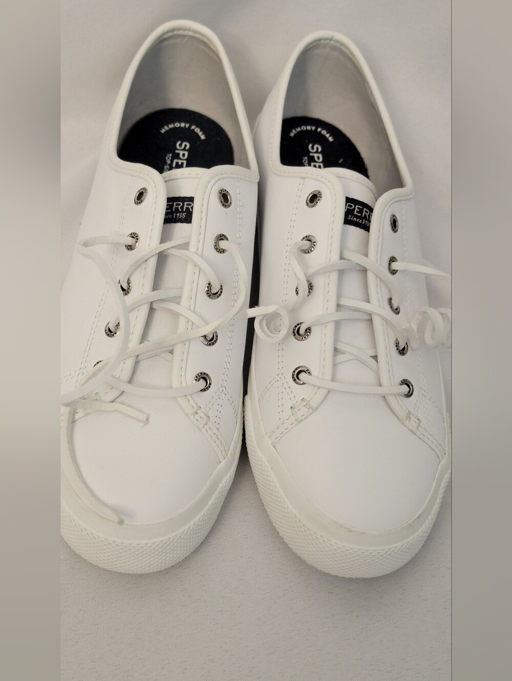 Sperry Top Sider White Sneaker Size 12 - Picture 11 of 12